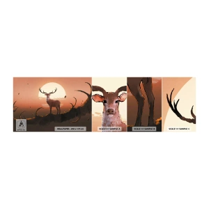 Fototapeten Muster Selbstklebend Deluxe Sticker - Diese Nacht ist anders als jede andere - Abstraktion, Reh, Stück - 100x30 cm