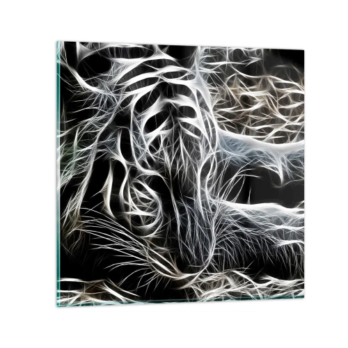 Glasbild - Bild auf glas - Eine Studie über die Leichtigkeit der Katze - 30x30 cm