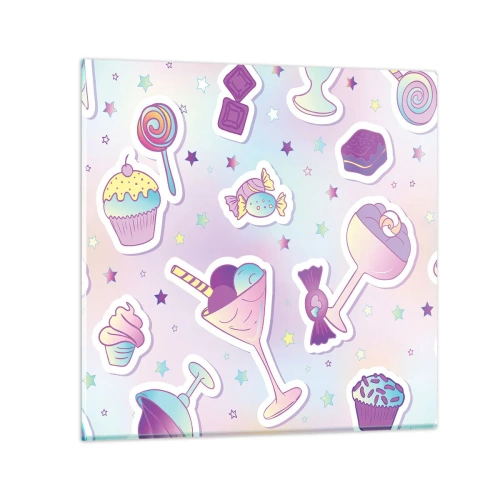 Glasbild - Bild auf glas - Dass es jeden Tag ein Geburtstag wäre - 60x60 cm