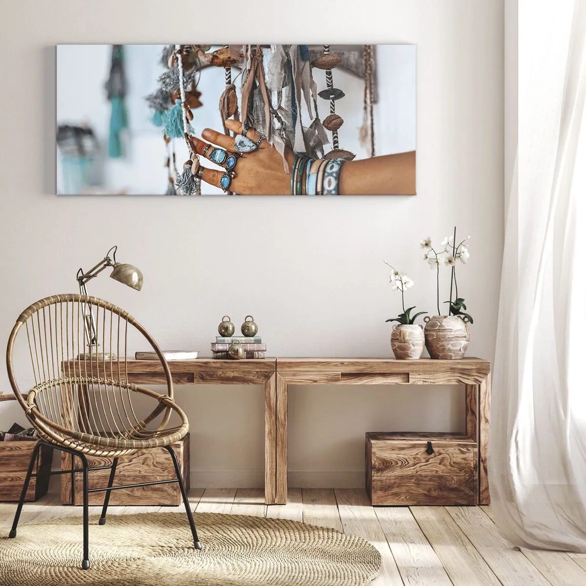 Bild auf Leinwand - Leinwandbild - Lokale Schätze - 90x30 cm