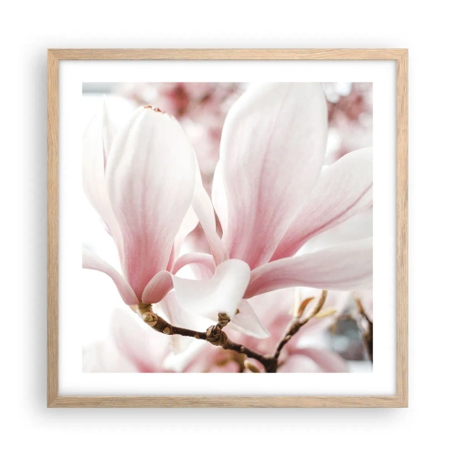 Poster in einem Rahmen aus heller Eiche - Eine Fülle von Zärtlichkeit - 50x50 cm