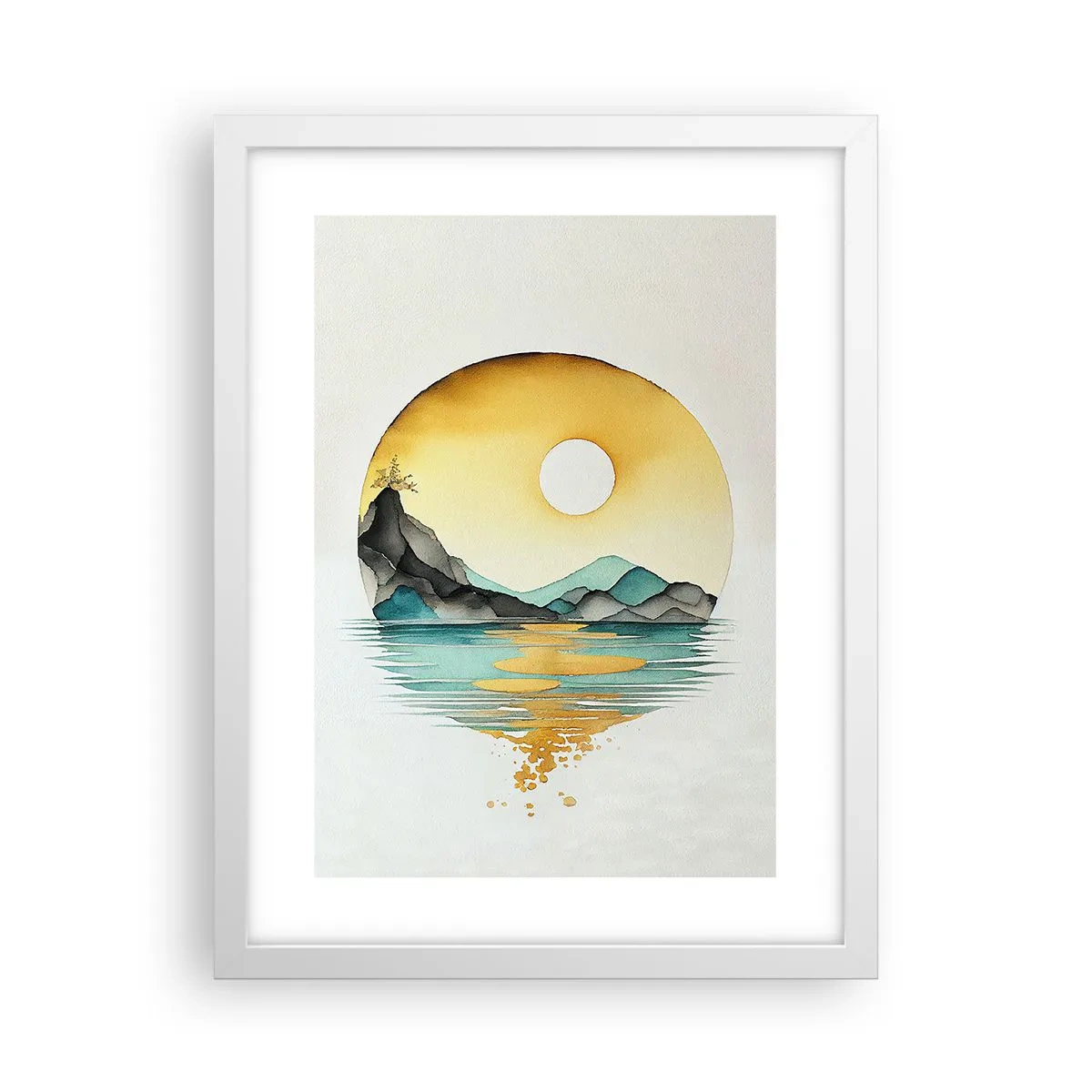 Poster in einem weißen Rahmen - Im Kreis der Schönheit - 30x40 cm