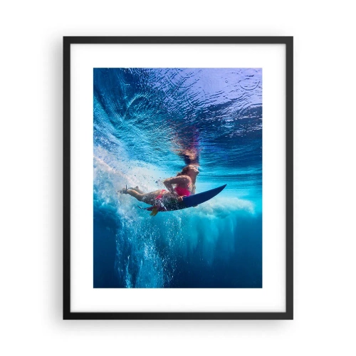 Poster in einem schwarzem Rahmen - Tiefe der Freude - 40x50 cm