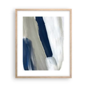 Poster in einem Rahmen aus heller Eiche - Begegnung mit dem Weißsein - 40x50 cm