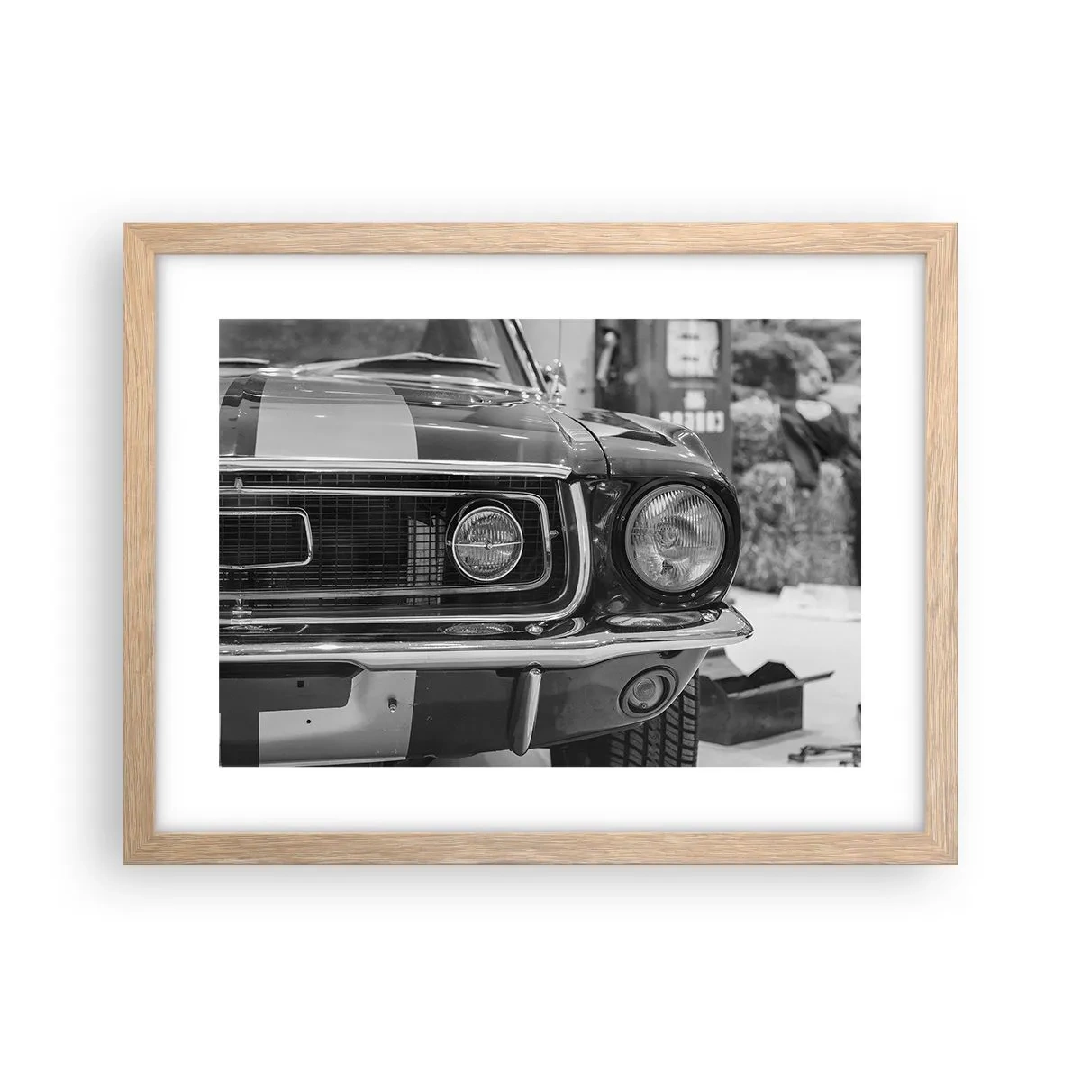 Poster in einem Rahmen aus heller Eiche - Wilder Ritt - 40x30 cm
