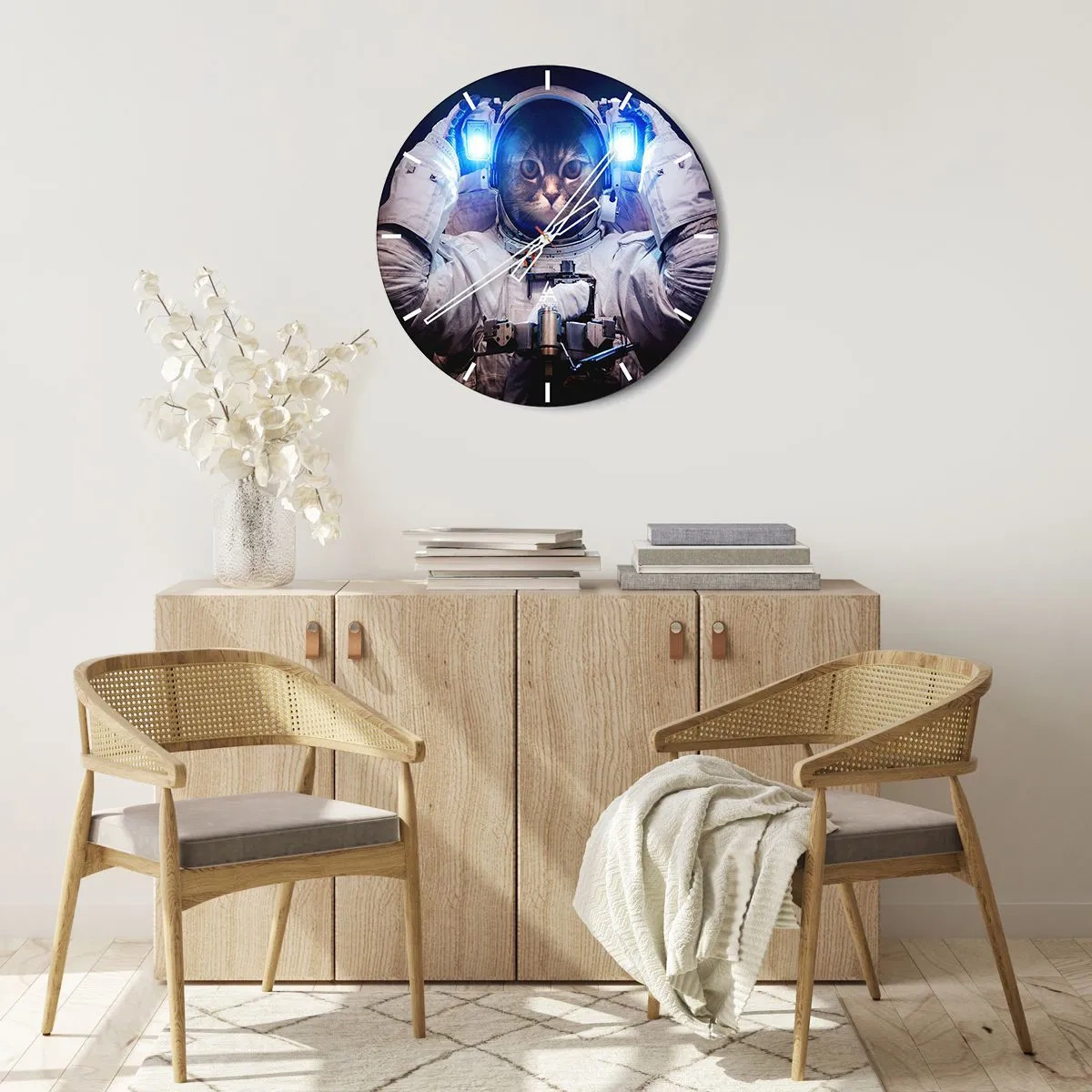 Wanduhr - Glasuhr - Houston, du hast ein Problem - 40x40 cm