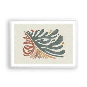 Poster in einem weißen Rahmen - Mehrfarbiges Blatt - 70x50 cm