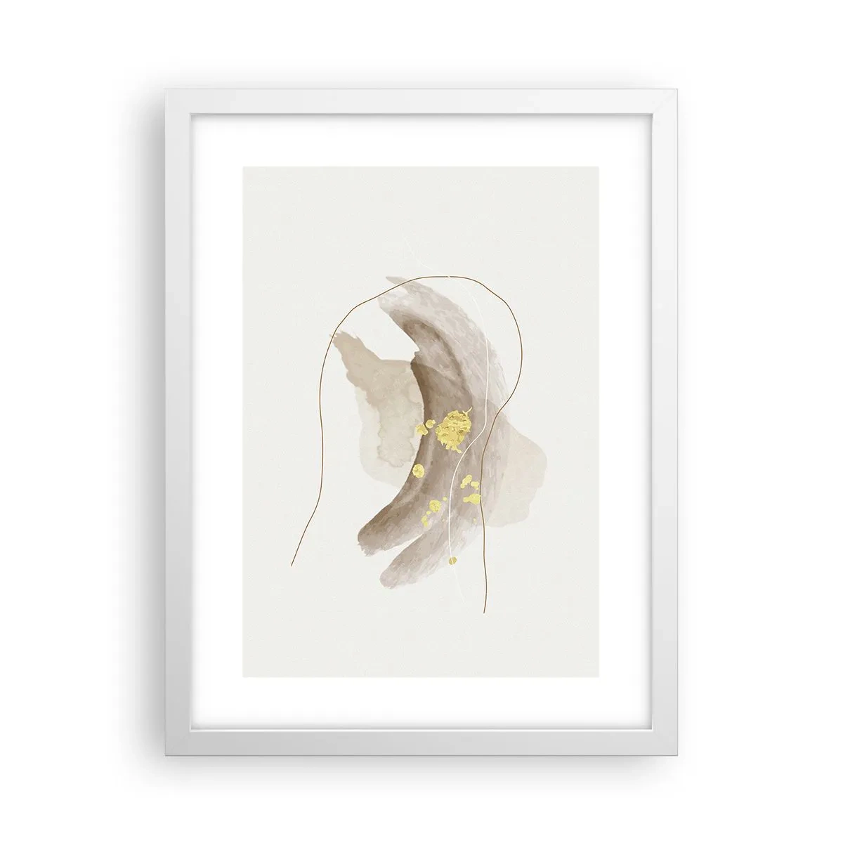 Poster in einem weißen Rahmen - Im Weltraum begegnet - 30x40 cm