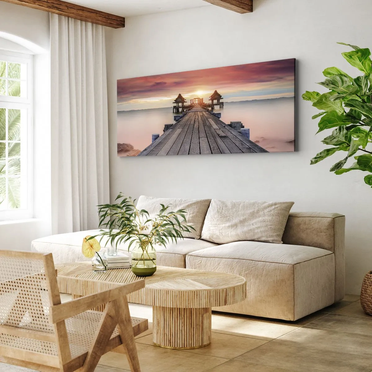 Bild auf Leinwand - Leinwandbild - Westen im Osten - 90x30 cm