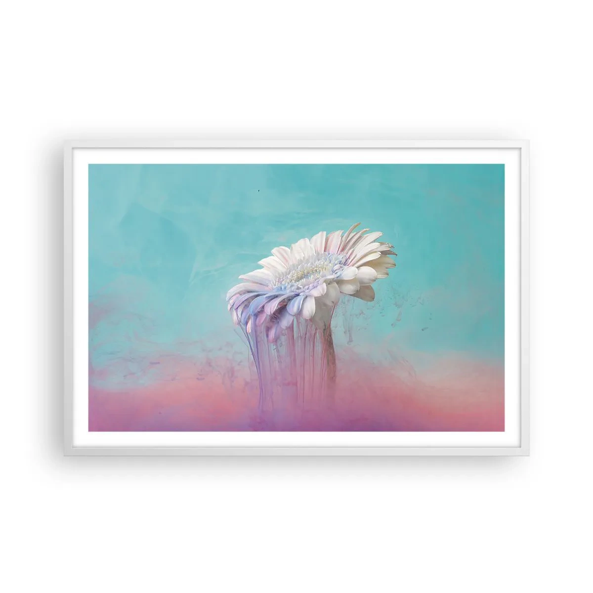 Poster in einem weißen Rahmen - Blumenunterwelt - 91x61 cm