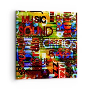 Bild auf Leinwand - Leinwandbild - Alle Farben des Klangs - 70x70 cm