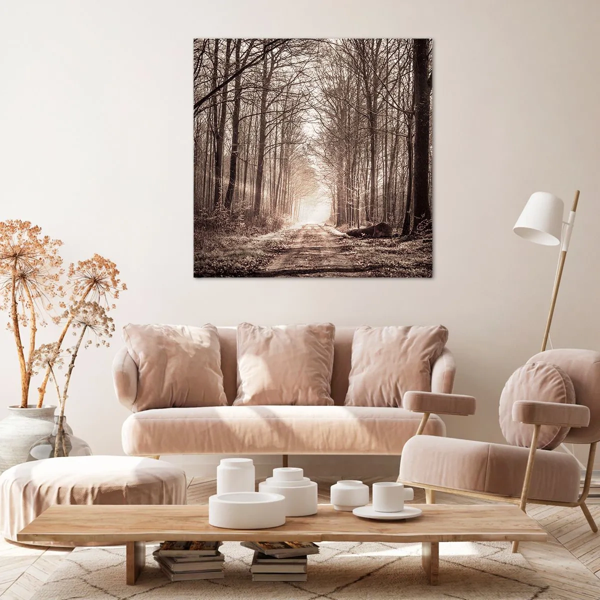 Bild auf Leinwand - Leinwandbild - Waldkathedrale - 50x50 cm