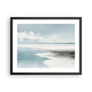 Poster in einem schwarzem Rahmen - Sanfte Flut - 50x40 cm