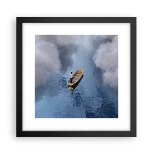Poster in einem schwarzem Rahmen - Leben – Reise – unbekannt - 30x30 cm