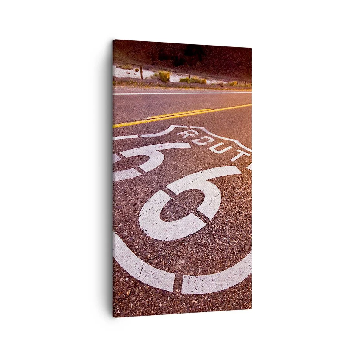 Bild auf Leinwand - Leinwandbild - Die berühmte Straße 66 - 45x80 cm