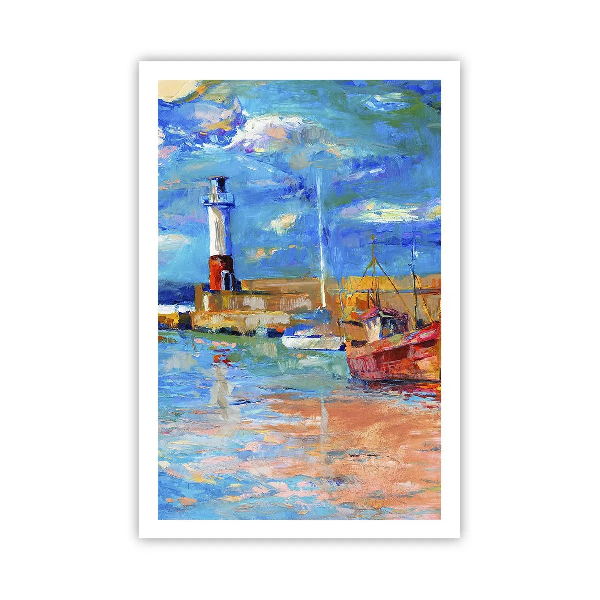 Poster - Ein Nachmittag in der Regenbogenbucht - 61x91 cm