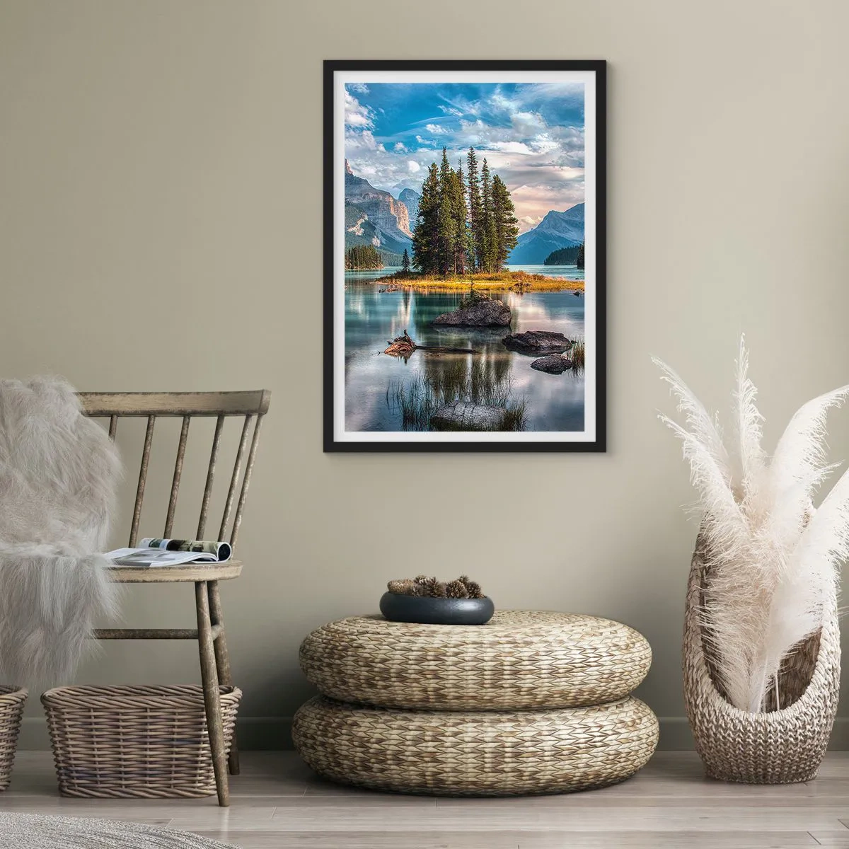 Poster in einem schwarzem Rahmen - An dem tollen und sauberen Wasser ... - 40x50 cm