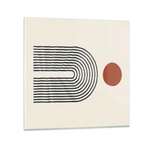 Glasbild - Bild auf glas - Magnetismus von Formen und Farben - 40x40 cm