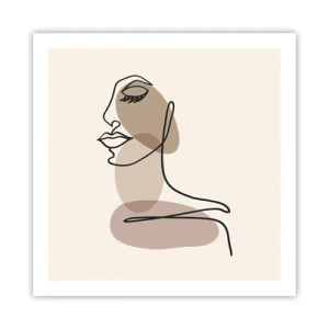 Poster - Eine gewisse Linie der Schönheit - 60x60 cm