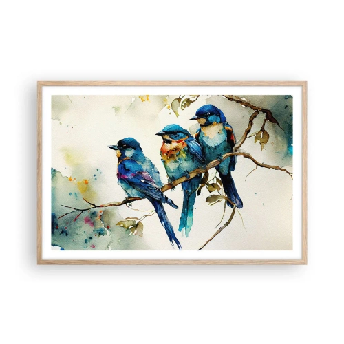 Poster in einem Rahmen aus heller Eiche - War er beleidigt? - 91x61 cm