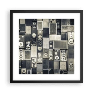 Poster in einem schwarzem Rahmen - Und es ist alles in Ordnung - 40x40 cm