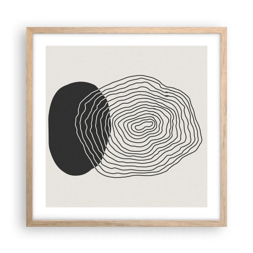 Poster in einem Rahmen aus heller Eiche - Dauer und Schwingung - 50x50 cm