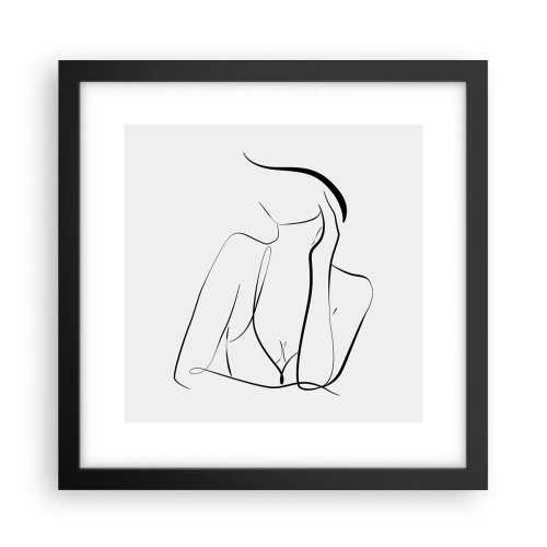 Poster in einem schwarzem Rahmen - Auf der Traumwelle - 30x30 cm