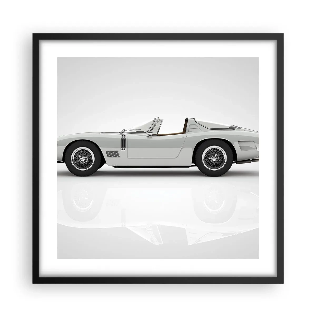 Poster in einem schwarzem Rahmen - Spaß versprochen - 50x50 cm