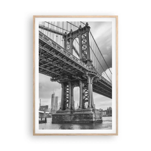 Poster in einem Rahmen aus heller Eiche - Ins Herz der Stadt - 70x100 cm