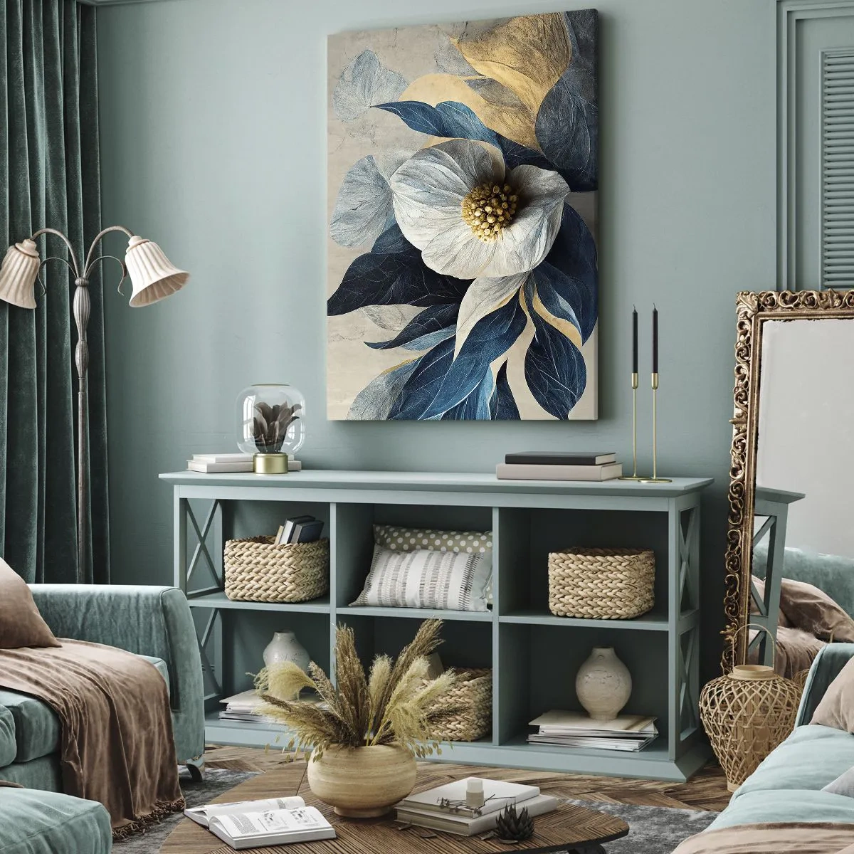 Bild auf Leinwand - Leinwandbild - Er hat ein Herz aus Gold - 45x80 cm