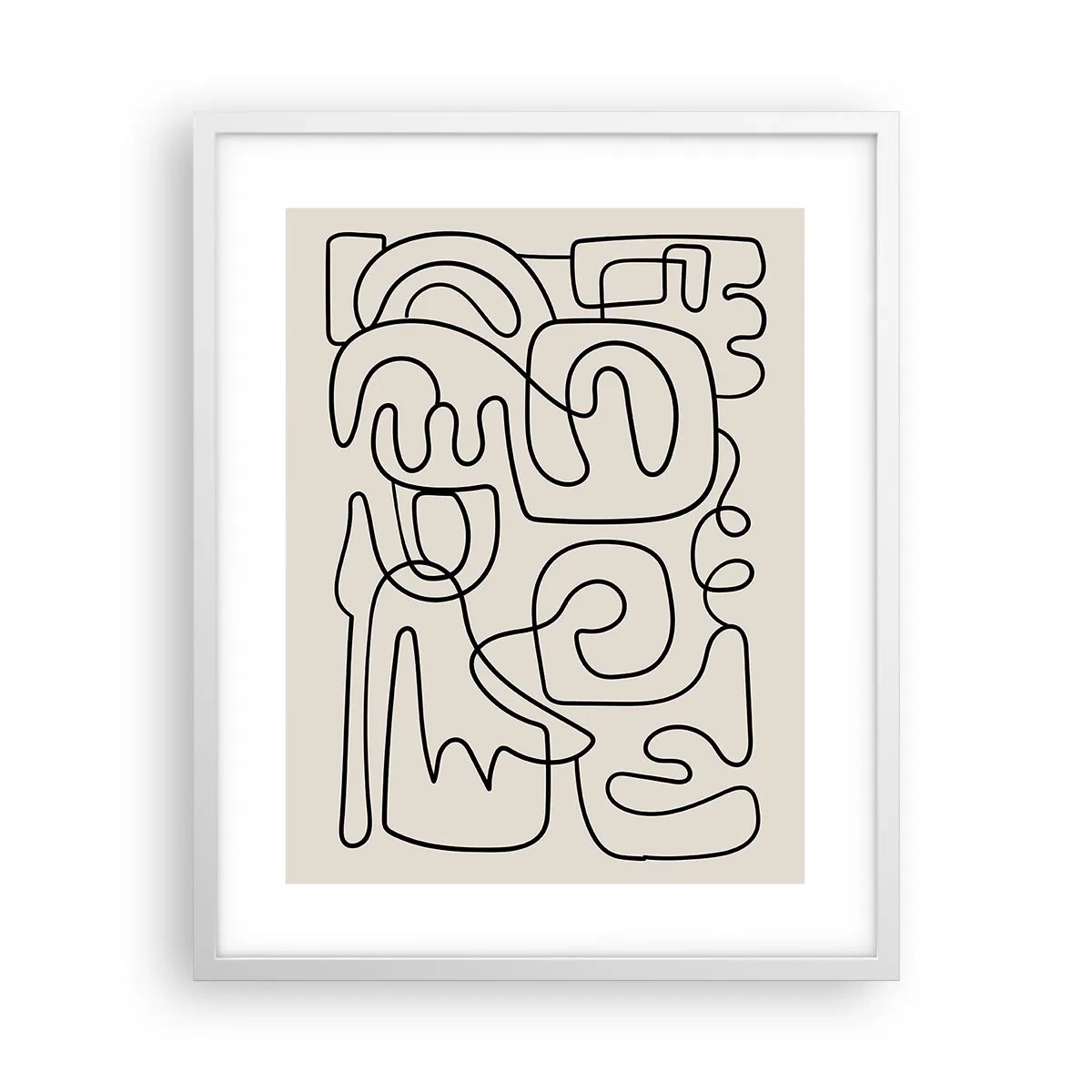 Poster in einem weißen Rahmen - Folge der Spur - 40x50 cm