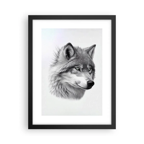 Poster in einem schwarzem Rahmen - Alpha – ohne Zweifel - 30x40 cm