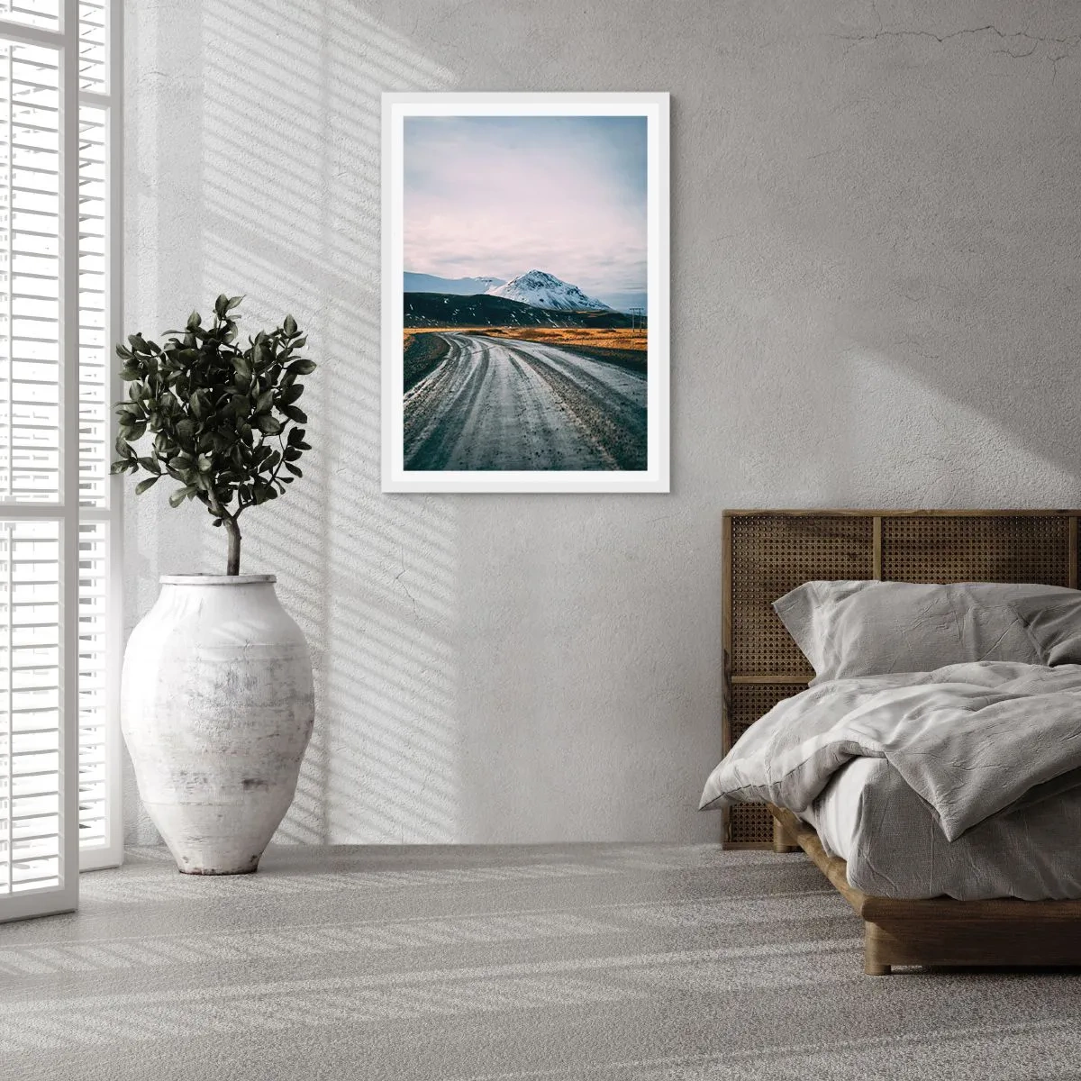 Poster in einem weißen Rahmen - Im isländischen Flair - 40x50 cm