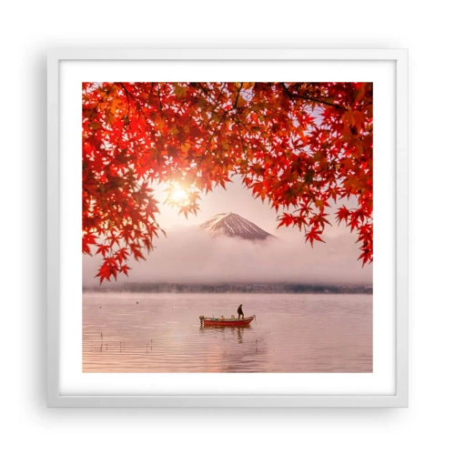 Poster in einem weißen Rahmen - Im japanischen Klima - 50x50 cm