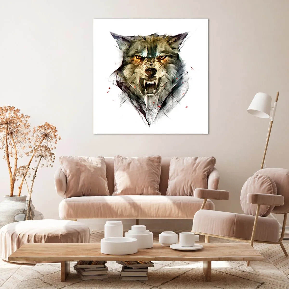 Bild auf Leinwand - Leinwandbild - Kein Schritt näher! - 70x70 cm