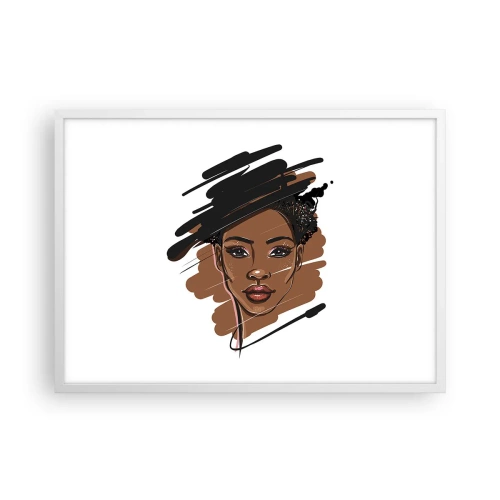 Poster in einem weißen Rahmen - Süß wie Schokolade - 70x50 cm