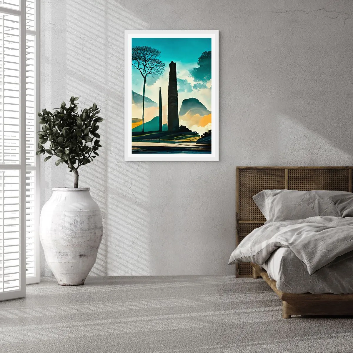 Poster in einem weißen Rahmen - Immer höher und höher - 70x100 cm