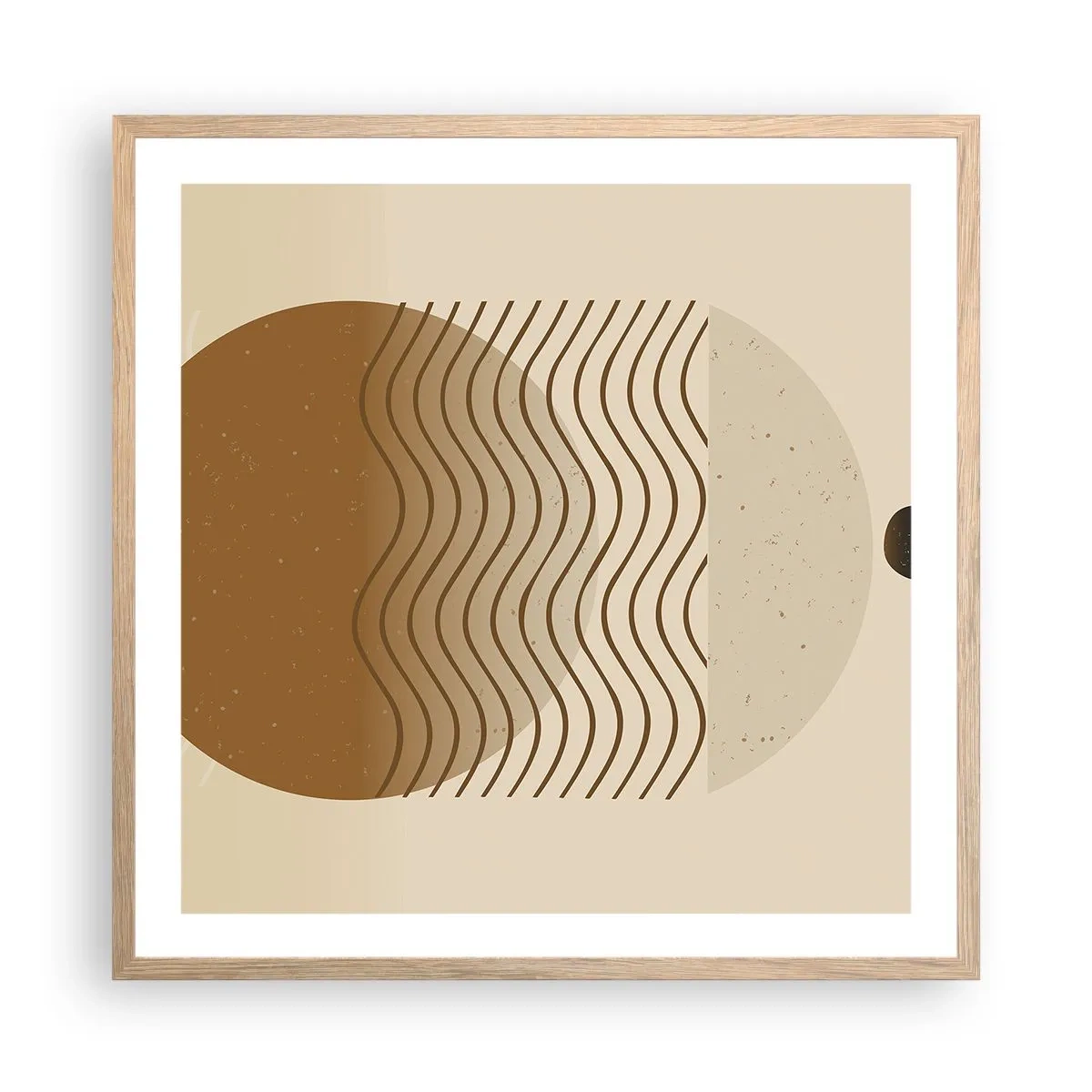 Poster in einem Rahmen aus heller Eiche - Zur Entstehung geometrischer Figuren - 60x60 cm