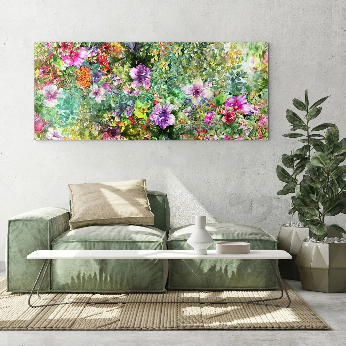 Glasbild - Bild auf glas - In Blumen für das Verderben - 100x40 cm