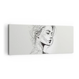 Bild auf Leinwand - Leinwandbild - Porträt im Gedanken - 100x40 cm