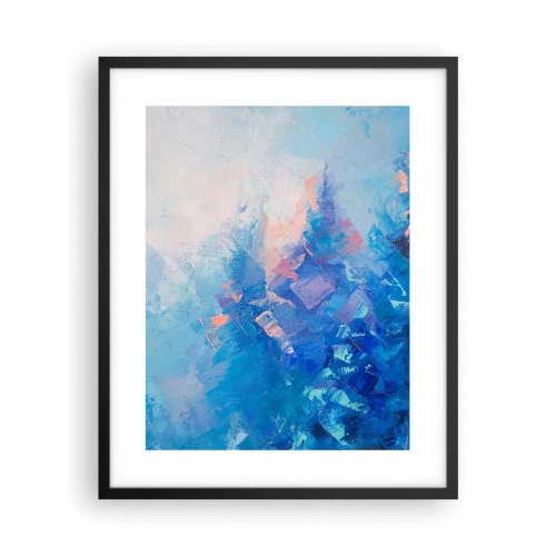 Poster in einem schwarzem Rahmen - Winter-Abstraktion - 40x50 cm