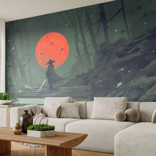 Fototapete Standard Eco - Krieger des Roten Mondes - Abstraktion, Fantasie, Krieger - 200x140 cm