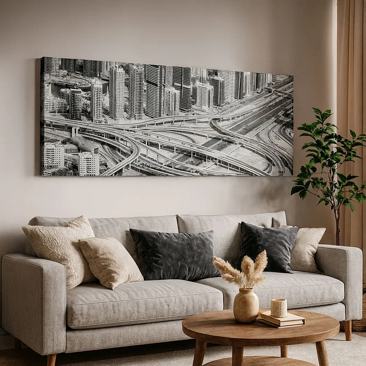 Bild auf Leinwand - Leinwandbild - Dubai - die unmögliche Stadt - 100x40 cm