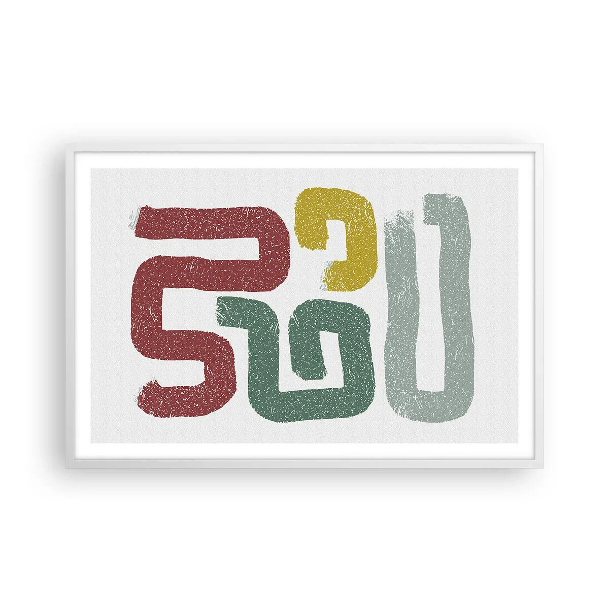 Poster in einem weißen Rahmen - In einer unbekannten Sprache - 91x61 cm
