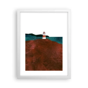 Poster in einem weißen Rahmen - Aufs Meer starren - 30x40 cm
