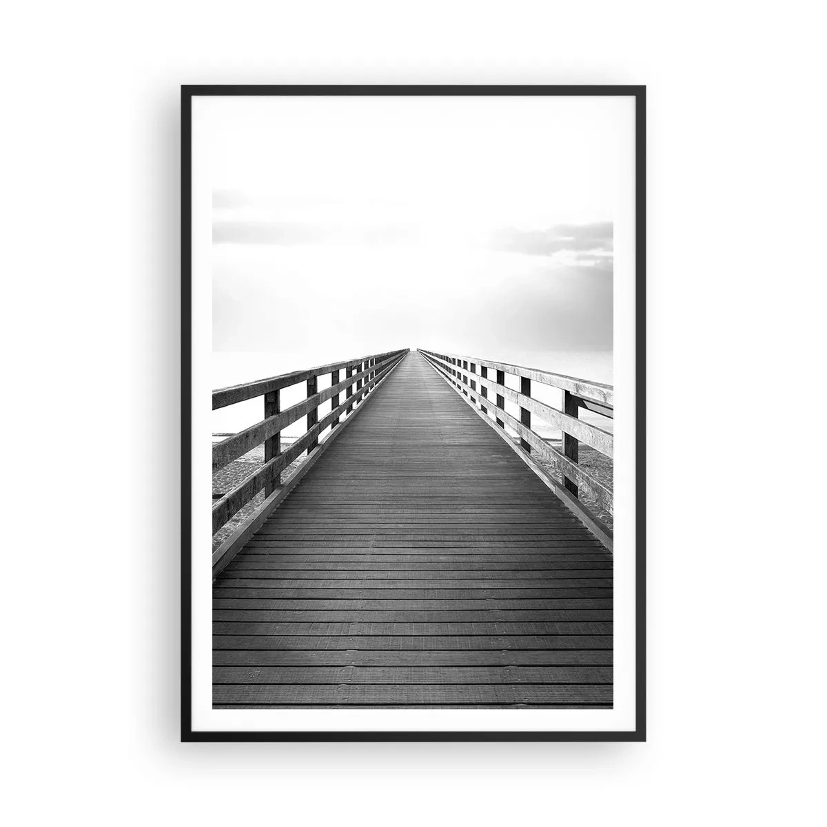 Poster in einem schwarzem Rahmen - In die Ferne ... - 70x100 cm