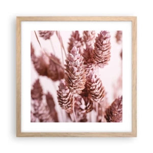 Poster in einem Rahmen aus heller Eiche - Scheinbar unauffällig - 40x40 cm