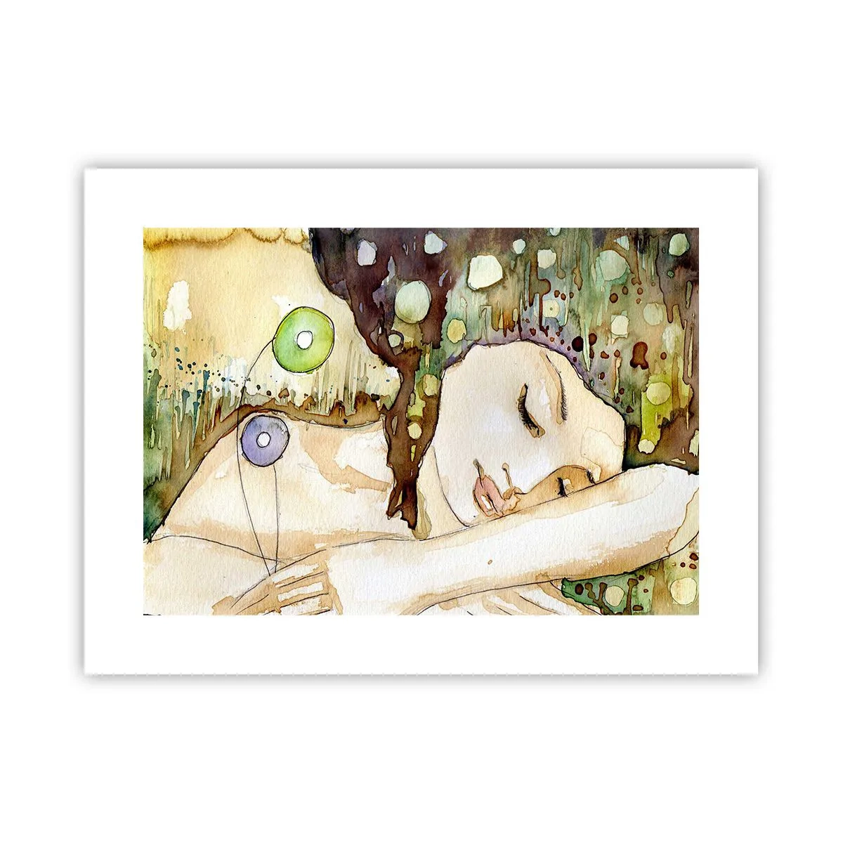 Poster - Ein smaragd-violetter Traum - 40x30 cm