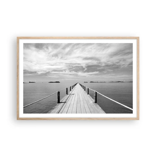 Poster in einem Rahmen aus heller Eiche - Oder vielleicht eine Reise ... - 91x61 cm