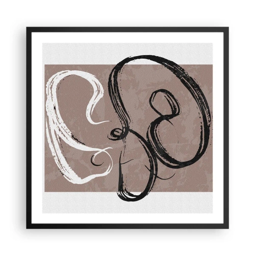 Poster in einem schwarzem Rahmen - Komposition – die Suche nach Fülle - 60x60 cm